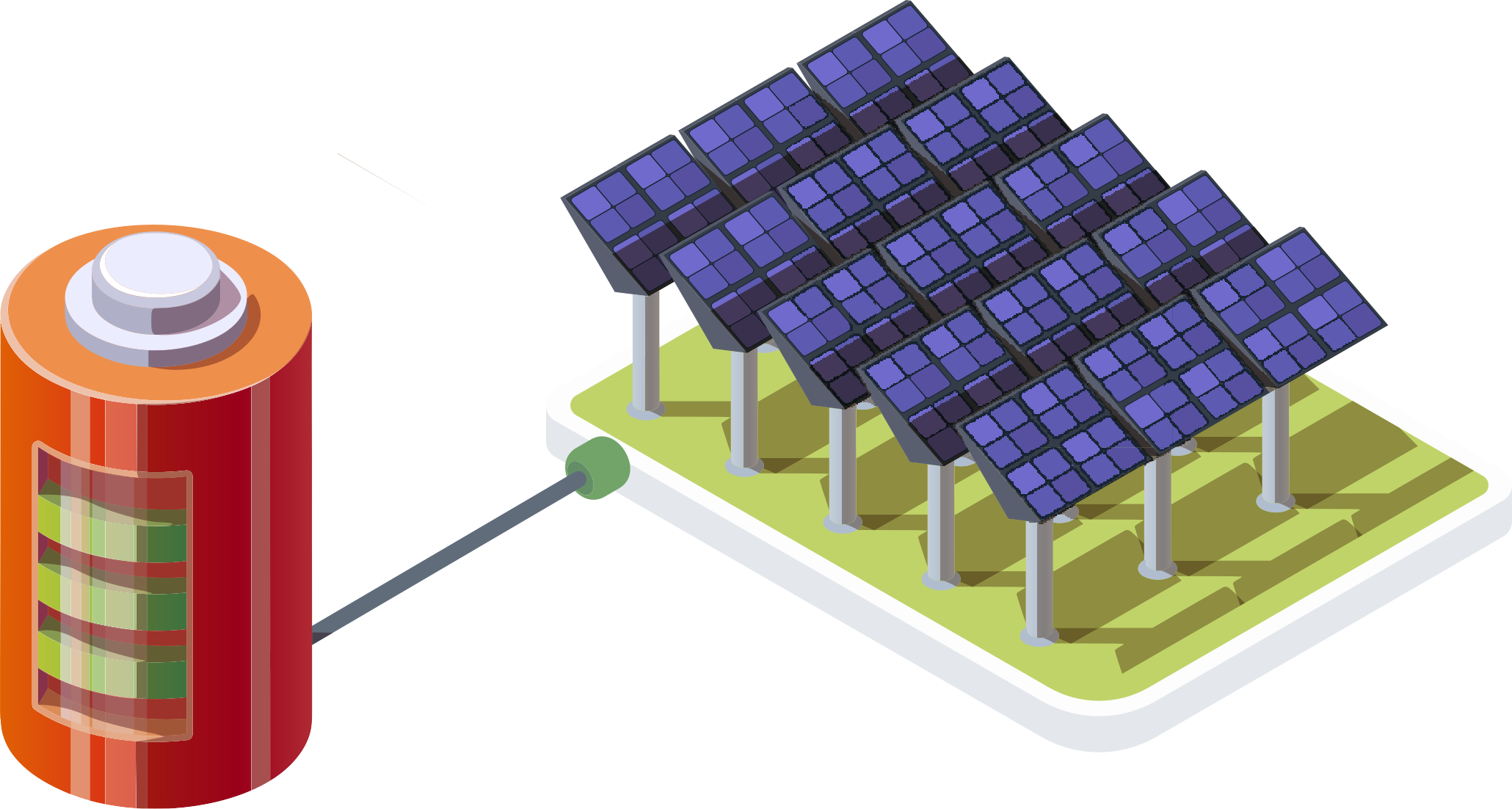 panel solar y sol